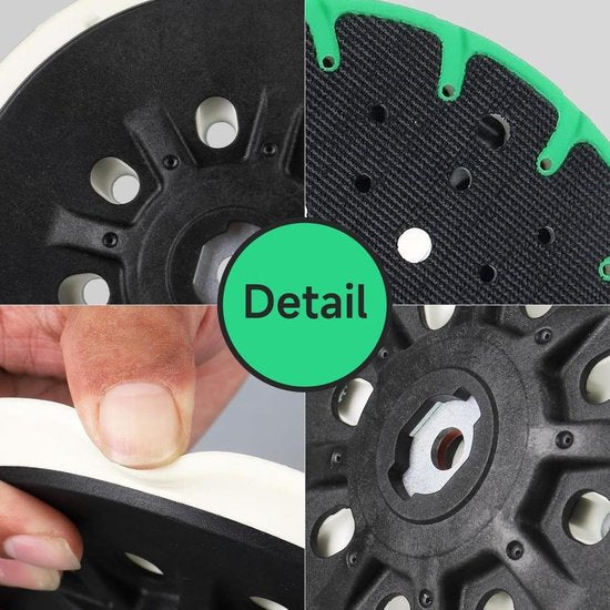 Schuurzool 150mm M8 - 49 Gaten met Stofopvang - Festool Compatibel